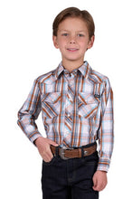 Load image into Gallery viewer, Pure Western - Boy’s Axel Check Western Long Sleeve Shirt
