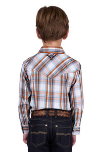 Pure Western - Boy’s Axel Check Western Long Sleeve Shirt