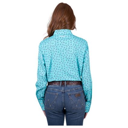 Wrangler - Women’s Janice Print Western Long Sleeve Shirt