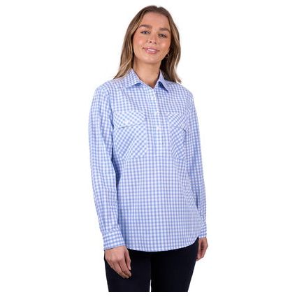 Hard Slog - Women’s Rux Half Placket Long Sleeve Shirt