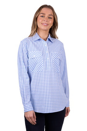 Hard Slog - Women’s Rux Half Placket Long Sleeve Shirt