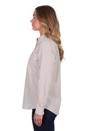 Hard Slog -Women's Sara Half Placket Long Sleeve Shirt