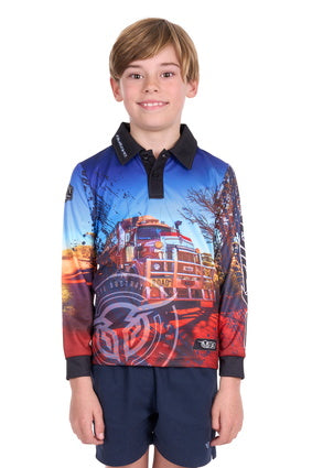 Bullzye Boy’s Road Train Long Sleeve Tee