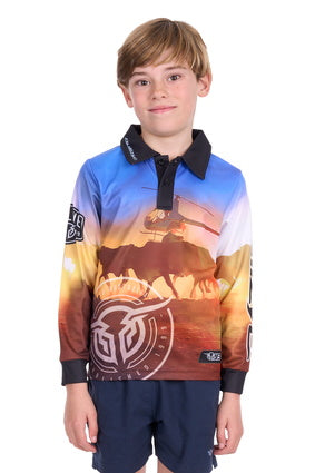 Bullzye Boy’s Outback Long Sleeve Tee – Multi