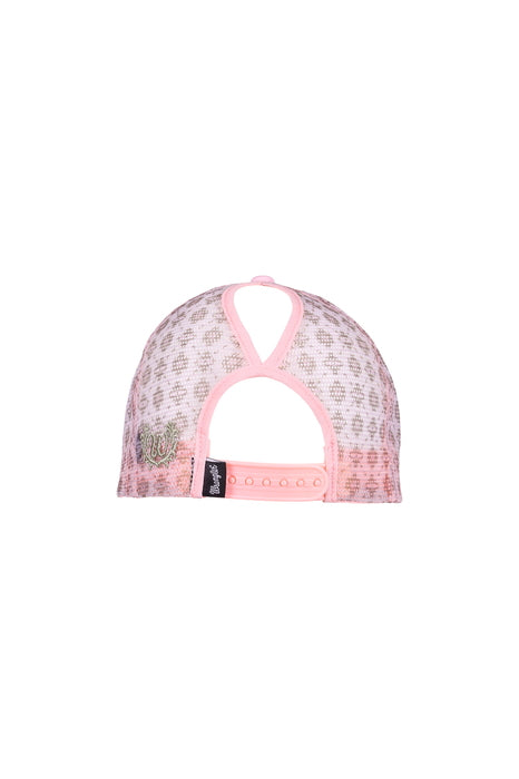 Wrangler Lucy High Profile Ponytail Trucker Cap – Pastel Pink