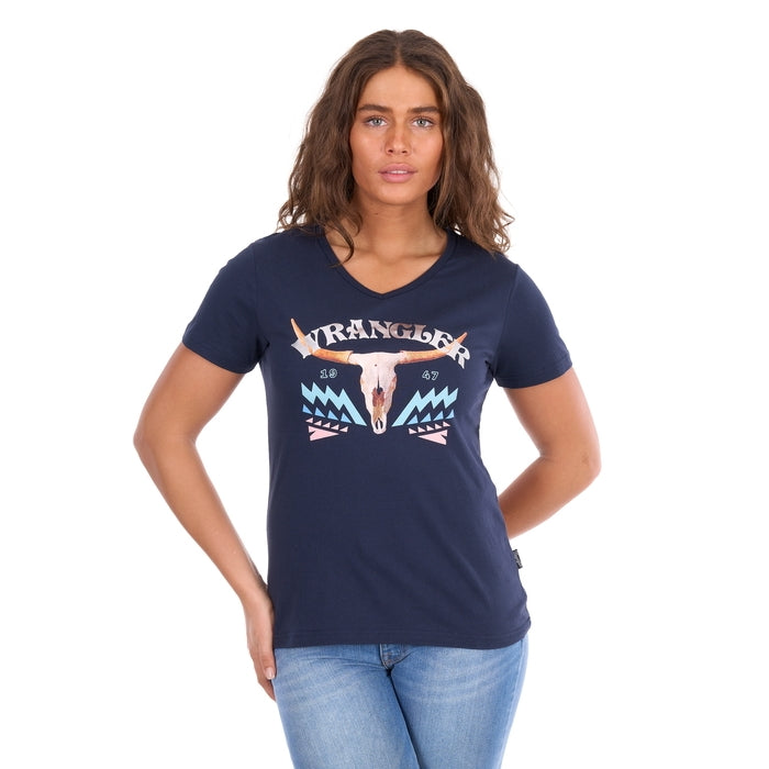 Wrangler Women’s Lana V-Neck Short Sleeve Tee