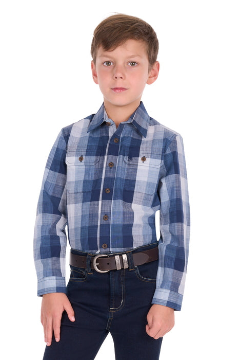 Boy’s Oscar Check 2-Pocket Long Sleeve Shirt