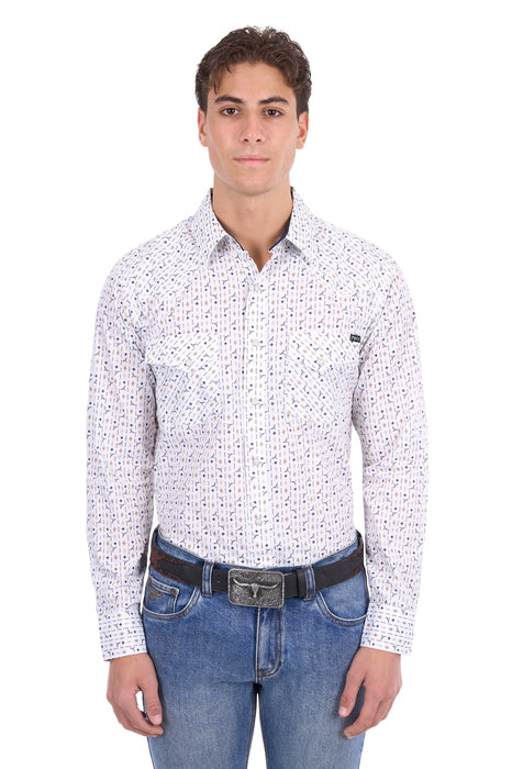 Pure Western Men’s Keith Print Western Long Sleeve Shirt