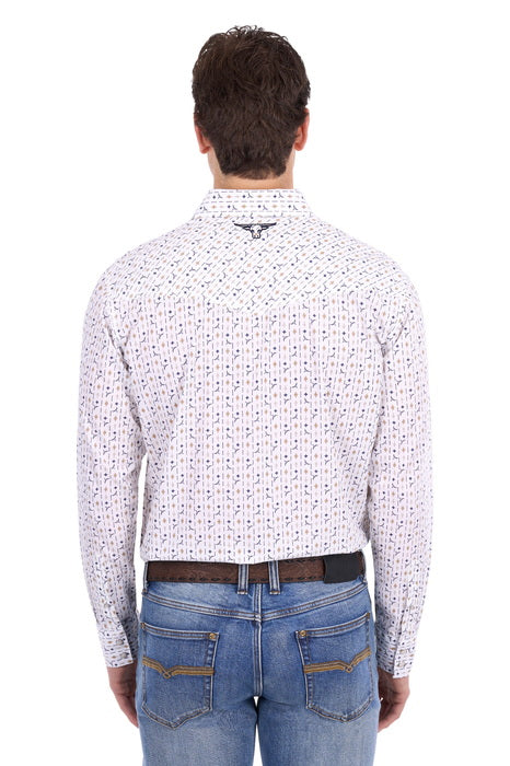 Pure Western Men’s Keith Print Western Long Sleeve Shirt