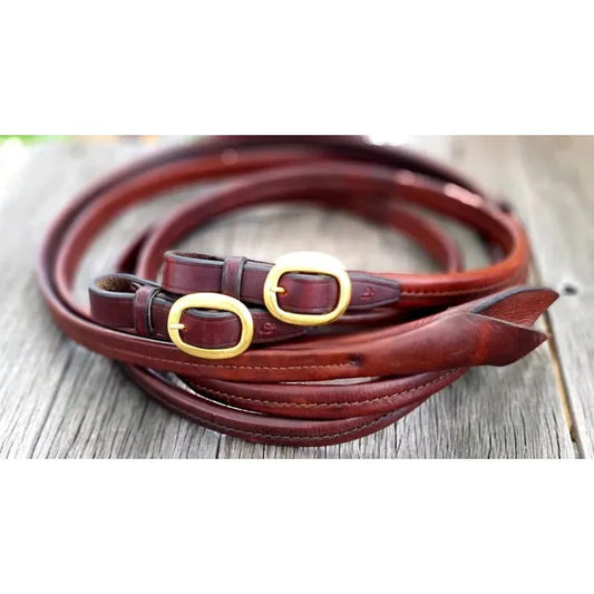 Red Drum Leather Show Split Reins – 6'6"