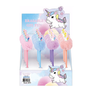 Unicorn Rainbow Pom Pom Pen