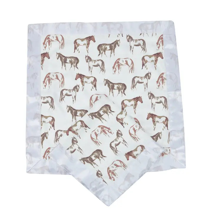 Wild Horse Bamboo Muslin Baby Blankie