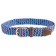 Load image into Gallery viewer, Huntington Braided Equestrian Belt - Blue/Pink
