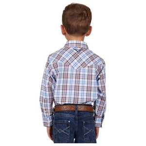 Pure Western - Boy’s Lucas Check Western Long Sleeve Shirt