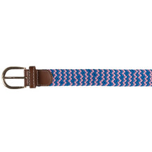 Load image into Gallery viewer, Huntington Braided Equestrian Belt - Blue/Pink
