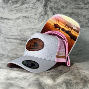 GFOUR HAT CO. - Bison Prairie Pink Leather Patch