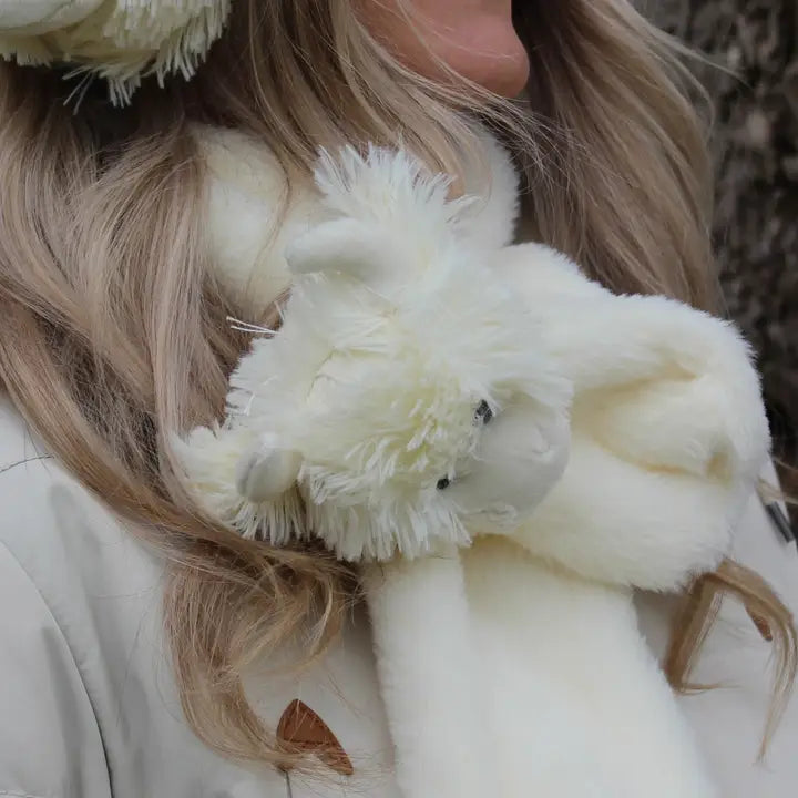 Highland Cow Scarf – Plush Soft Cream – 90cm | For All Ages