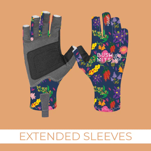 Bush Mits Navy Eston Jones UPF 50+ Sun Protection Gloves
