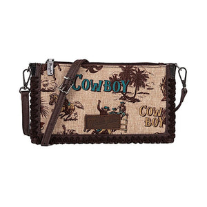 Wrangler Bag Printed Crossbody Clutch Natural