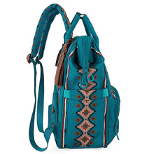 Load image into Gallery viewer, Wrangler Bag Southwestern Backpack/Baby Bag Turquoise
