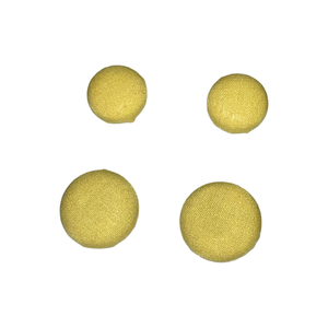 Bright Yellow Button Earrings