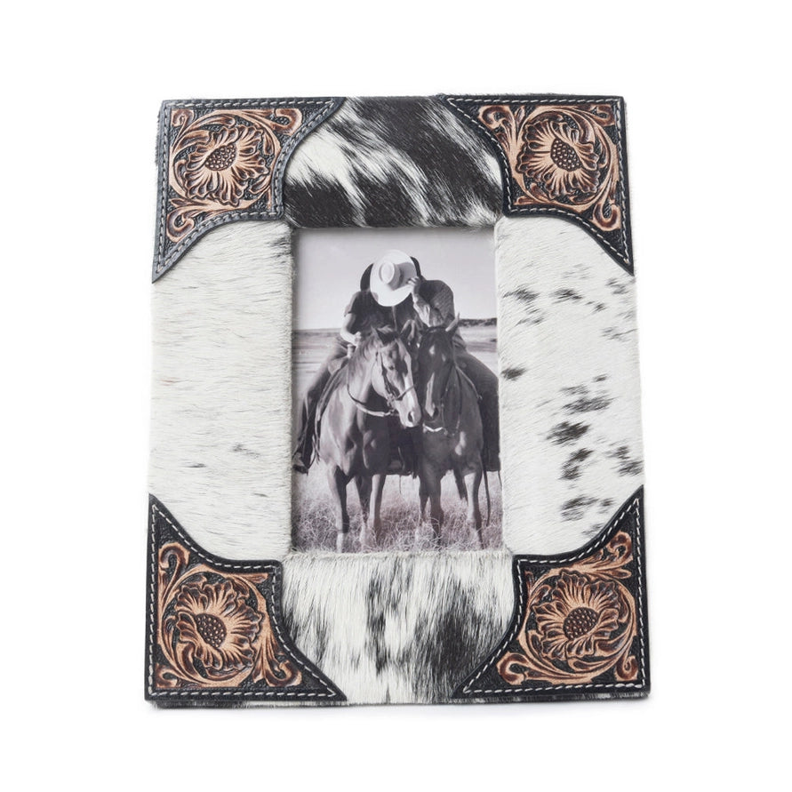 Tumbleweed Trail Cowhide Photo Frame – 6" x 4"