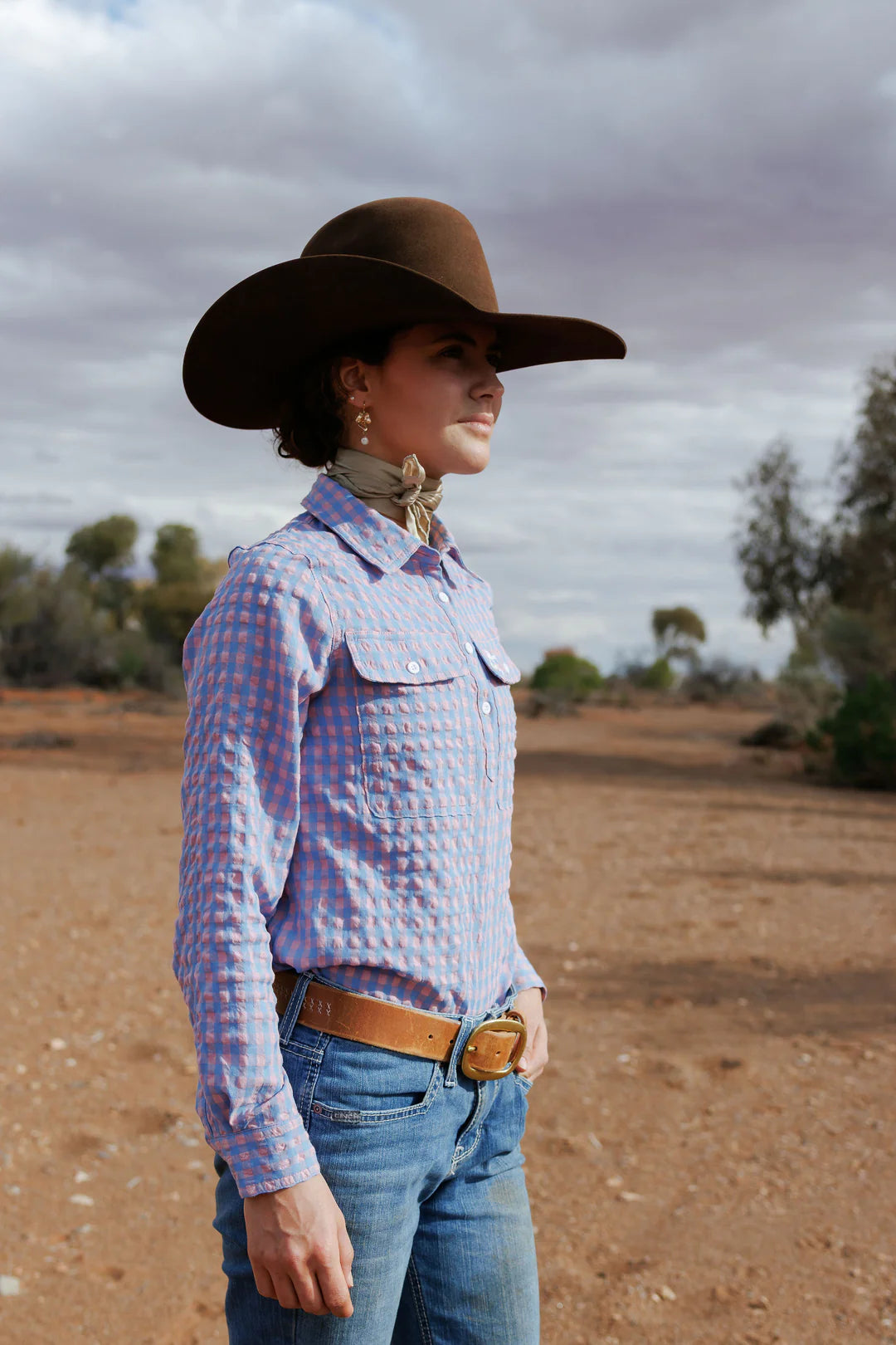 Black Colt Work Shirt – Pink & Blue Check