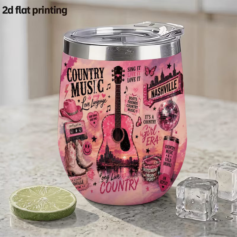 Country Music 12oz Stainless Steel Insulated Tumbler