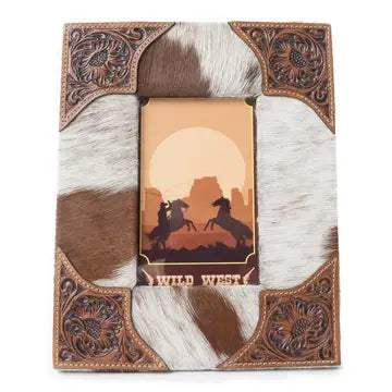 Tumbleweed Trail Cowhide Photo Frame – 6" x 4"