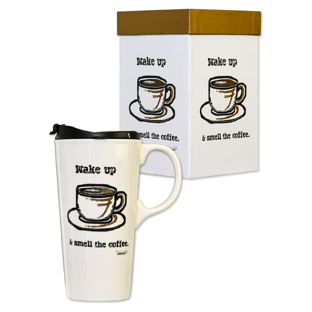 Wake Up & Smell The Coffee Travel Mug