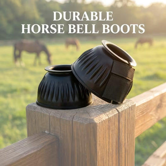 Horse Rubber Bell Boots – 1 Pair - Medium