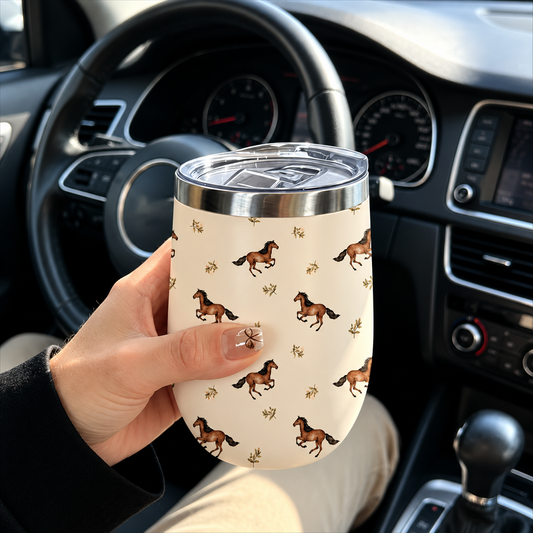 Galloping Horses 12oz Stainless Steel Insulated Tumbler