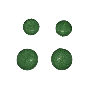 Green Button Earrings