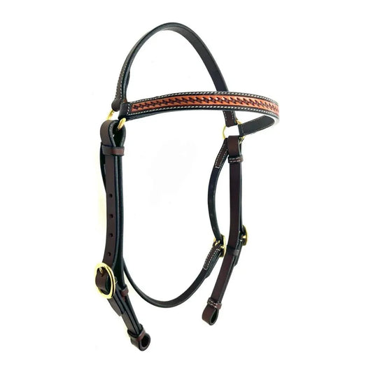 Toprail Equine – "BRIGALOW" Basket Stamped Bridle