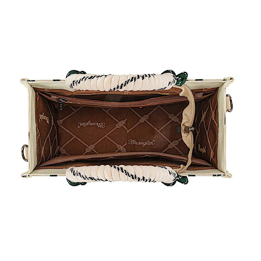 Wrangler Southwestern Rope Handle Bag – Beige