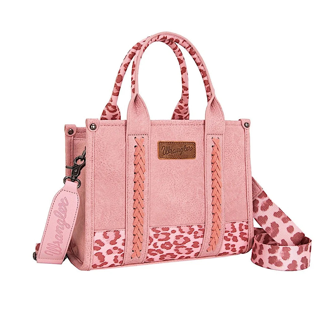 Wrangler Leopard Print Crossbody Bag – Pink
