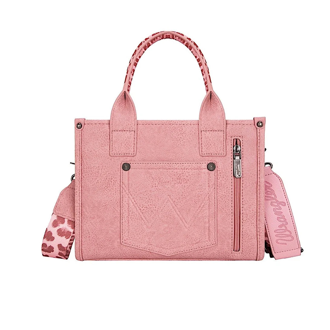 Wrangler Leopard Print Crossbody Bag – Pink
