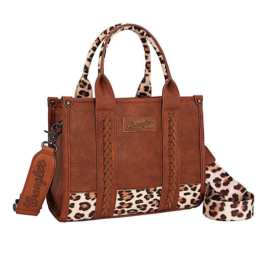 Wrangler Leopard Print Crossbody Bag – Tan