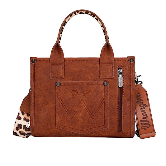 Wrangler Leopard Print Crossbody Bag – Tan
