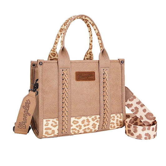 Wrangler Leopard Print Crossbody Bag – Taupe