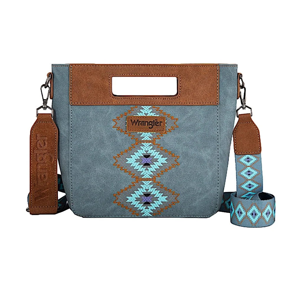 Wrangler Inez Embroidery Bag - Natural or Blue