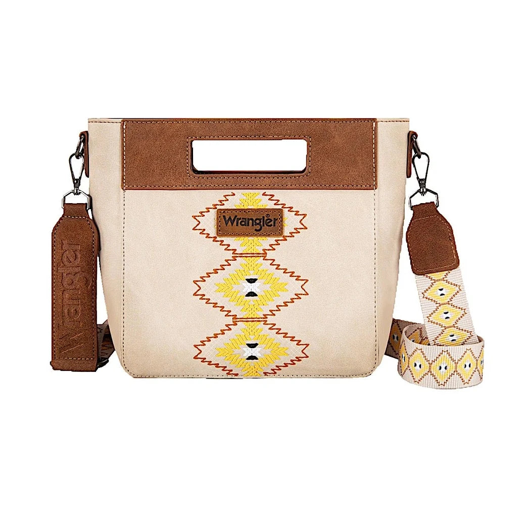 Wrangler Inez Embroidery Bag - Natural or Blue