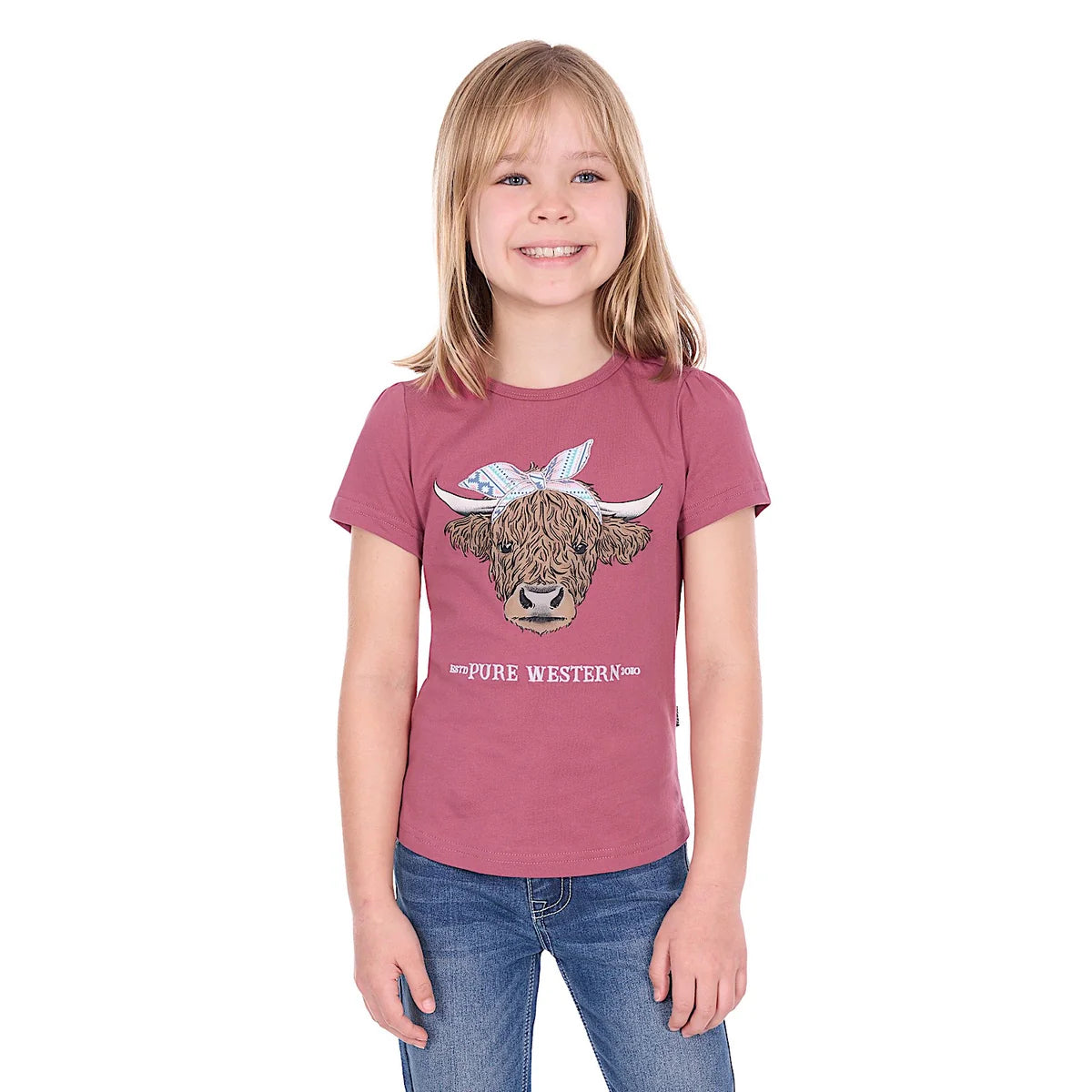 Pure Western Girls Estelle T-Shirt – Raspberry