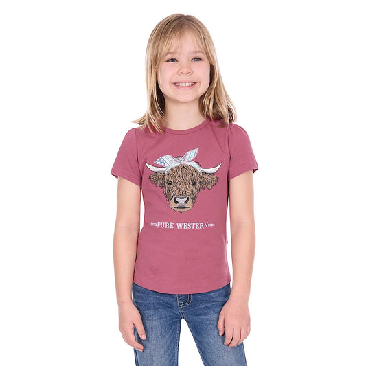Pure Western Girls Estelle T-Shirt – Raspberry