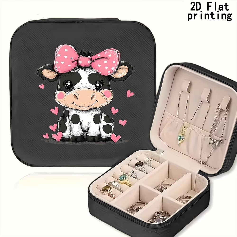 Cute Cow Pattern Jewellery Storage Box