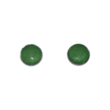 Load image into Gallery viewer, Green Button Earrings
