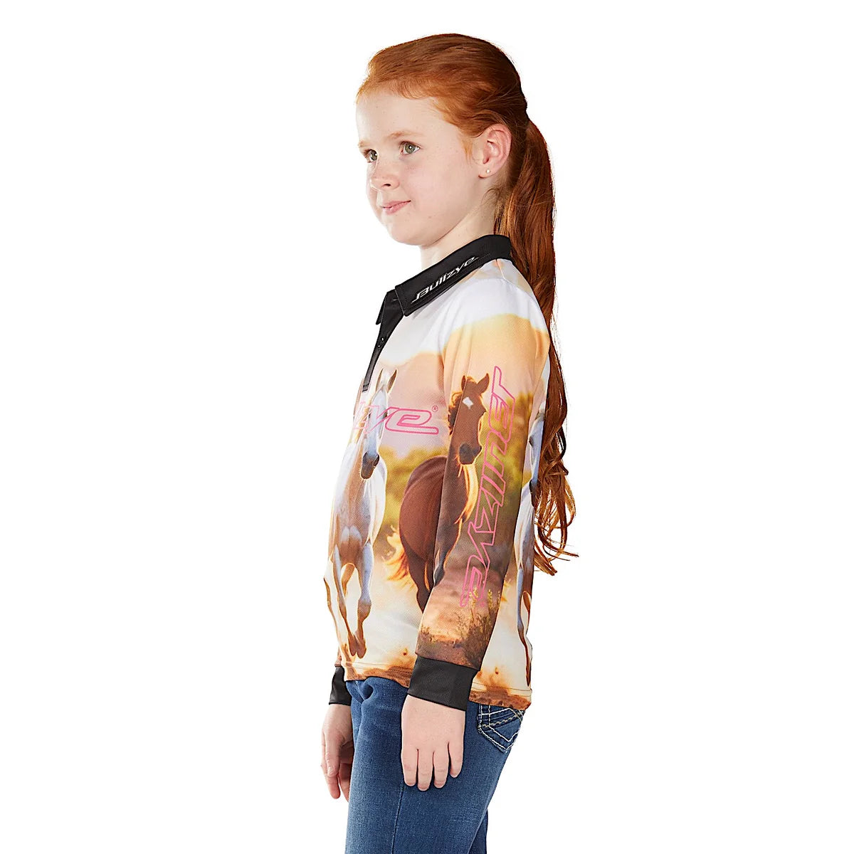 Bullzye Girl’s Gallop Long Sleeve T-Shirt – Multi