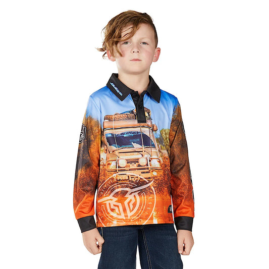 Bullzye Boy’s Blazing Long Sleeve T-Shirt – Multi