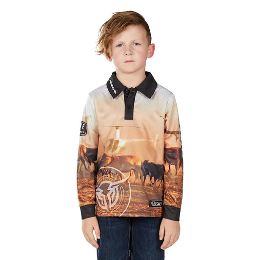 Bullzye Boy’s Helicopter Long Sleeve T-Shirt – Multi