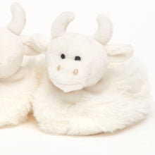 Load image into Gallery viewer, Jomanda Highland Cow Plush Baby Slippers Cream - 0-6 Months
